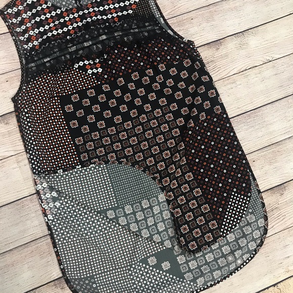 Thakoon Addition Lace Inset multi print tank - Picture 6 of 7